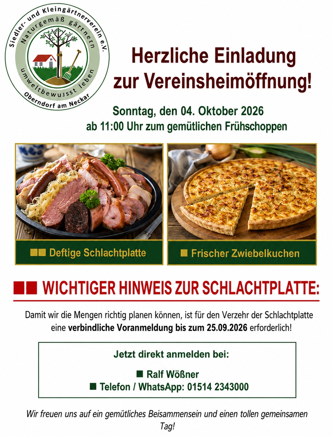 Schlachtplatte Menükarte